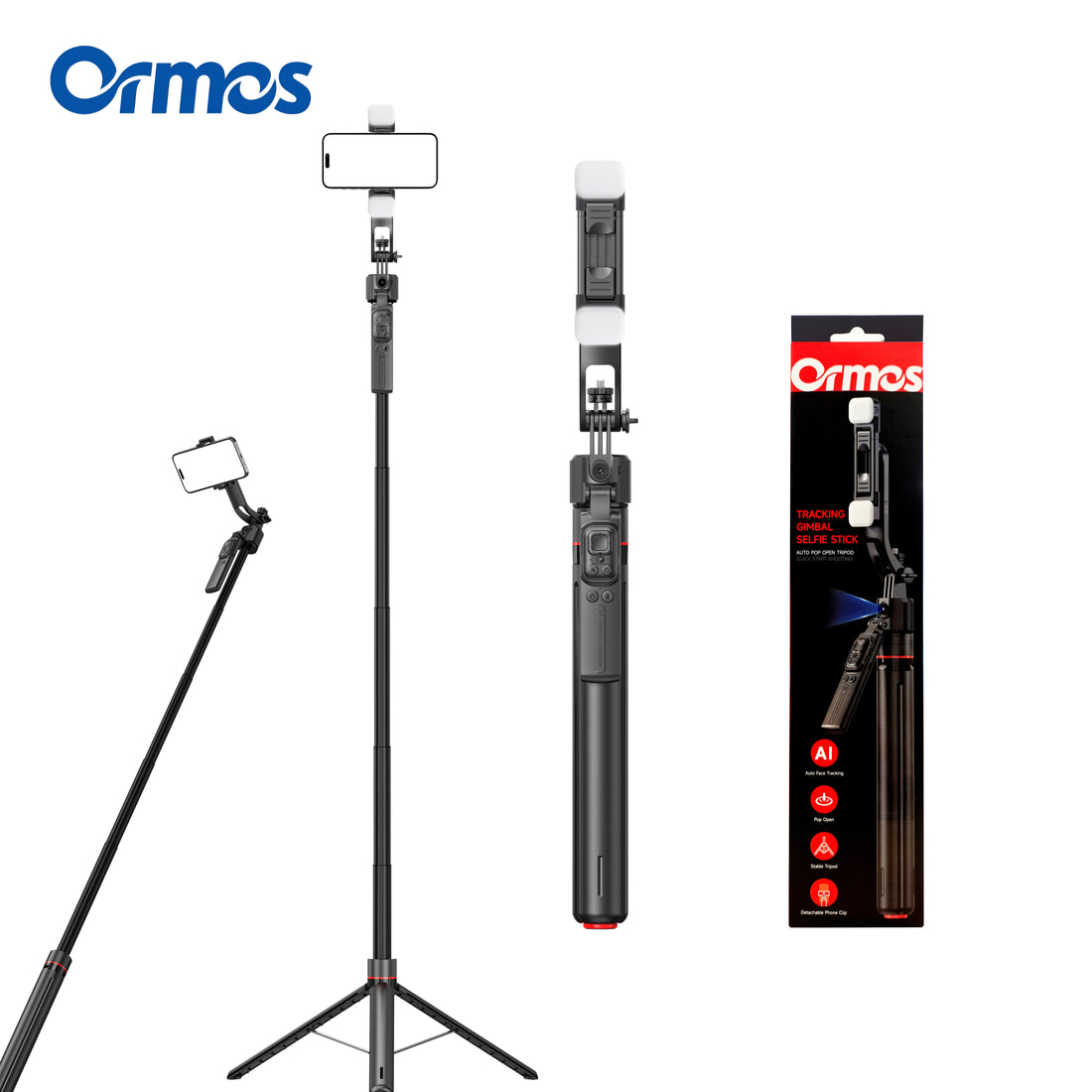 360° Auto Face Tracking Tripod with Fill Light