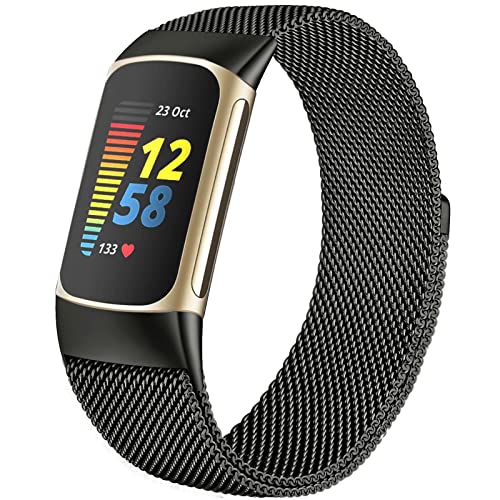 Surundo Fitbit  Metal Mesh Milanese Loop Adjustable Strap