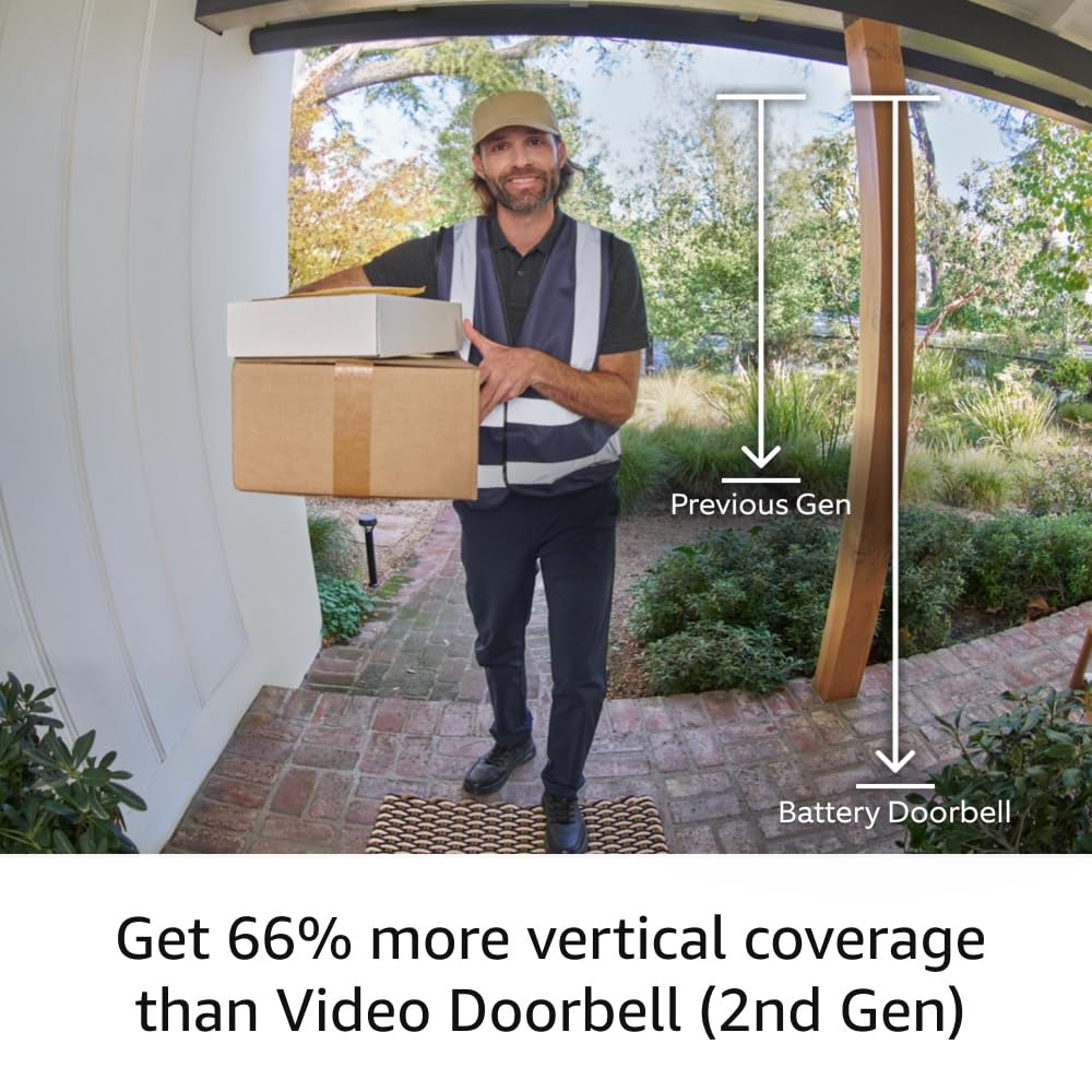 Ring Battery Doorbell | Home or business security with Head-to-Toe Video