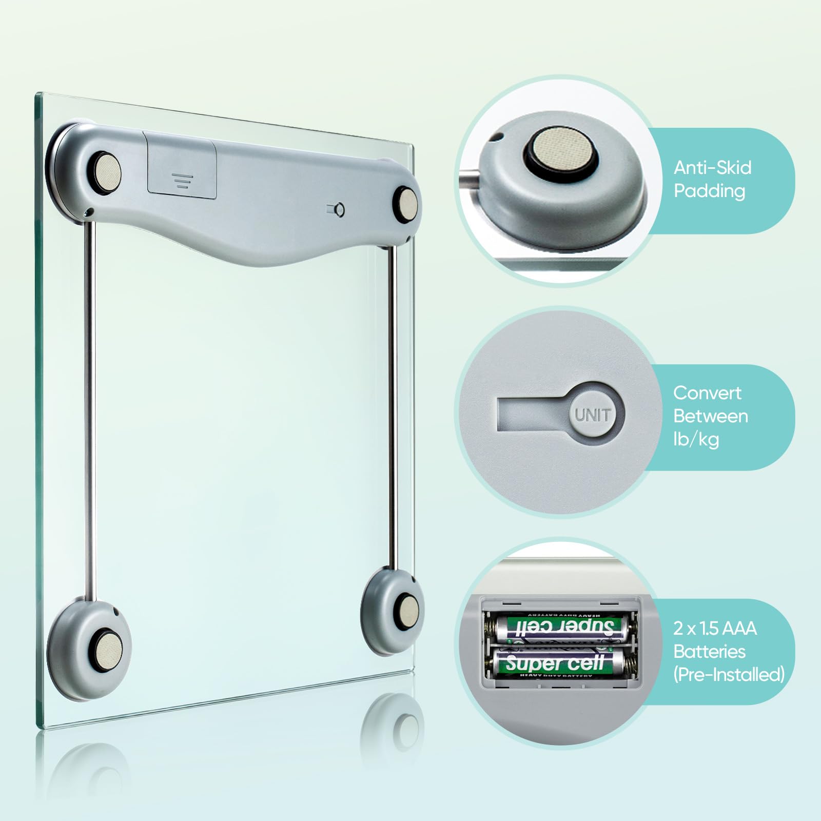 Etekcity Digital Body Weight Bathroom Scale, 400 Pounds