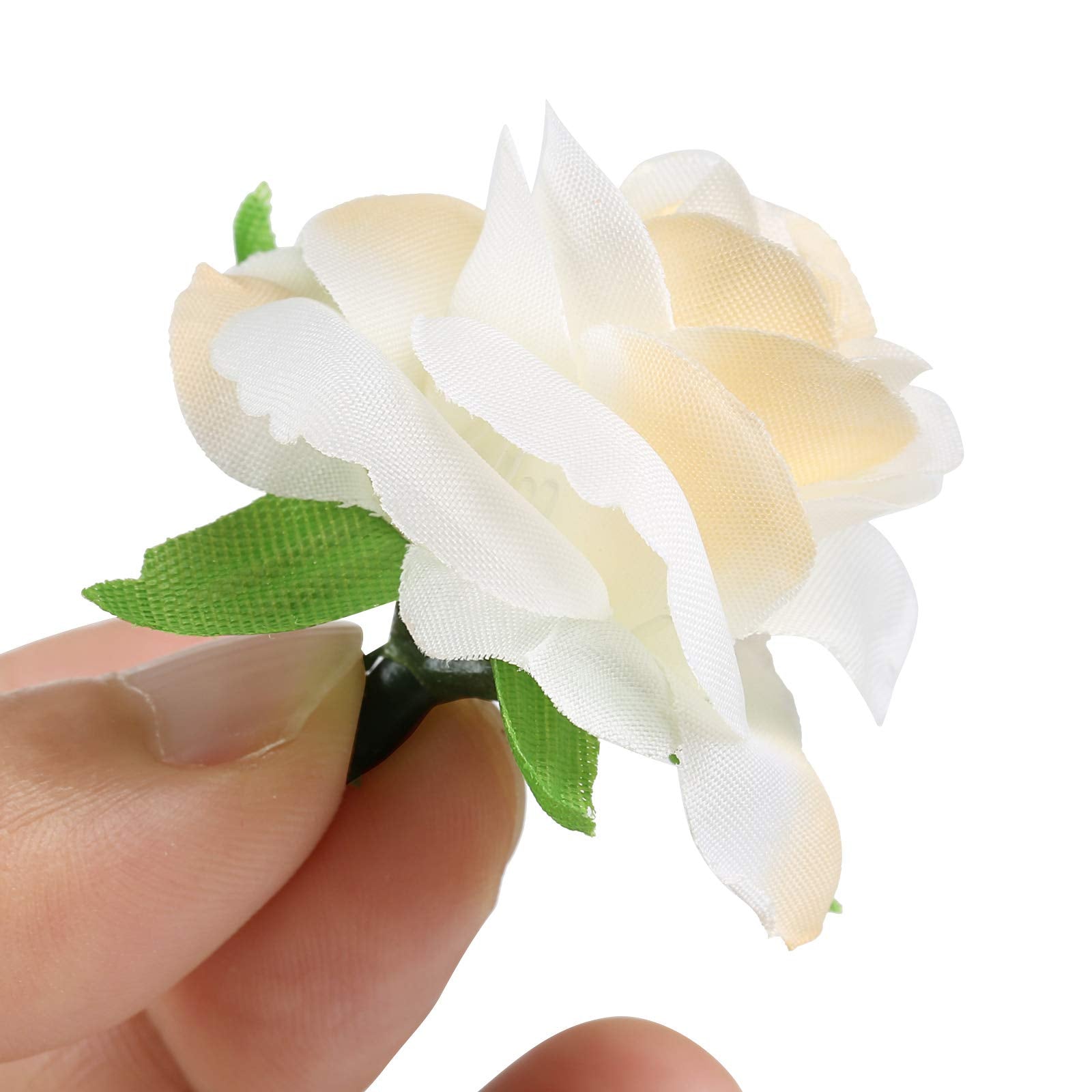 Kesoto 50pcs Red Roses Buds Artificial Flowers Bulk