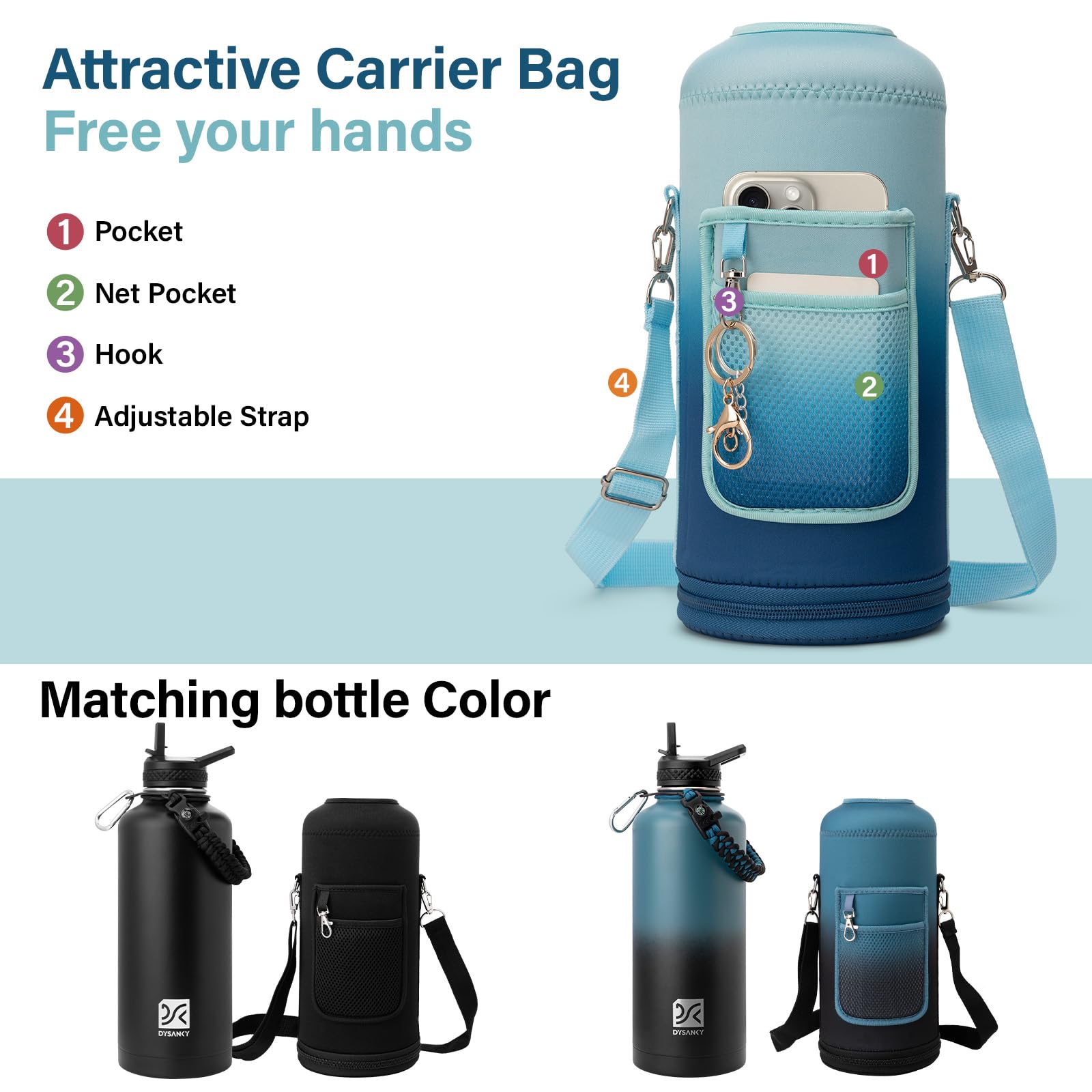 DYSANKY Insulated Vacuum Metal  Water Bottle