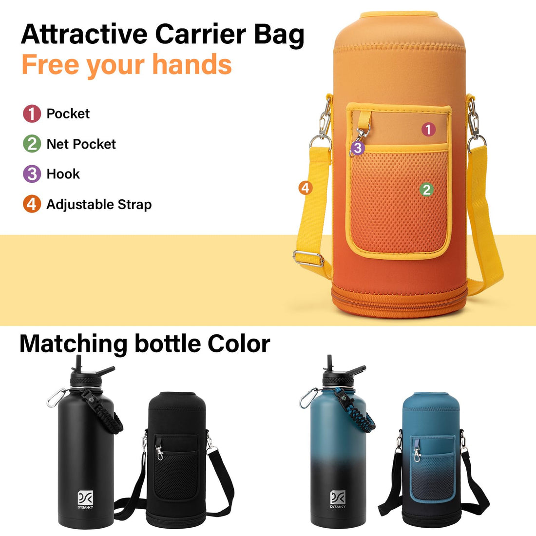 DYSANKY Insulated Vacuum Metal  Water Bottle