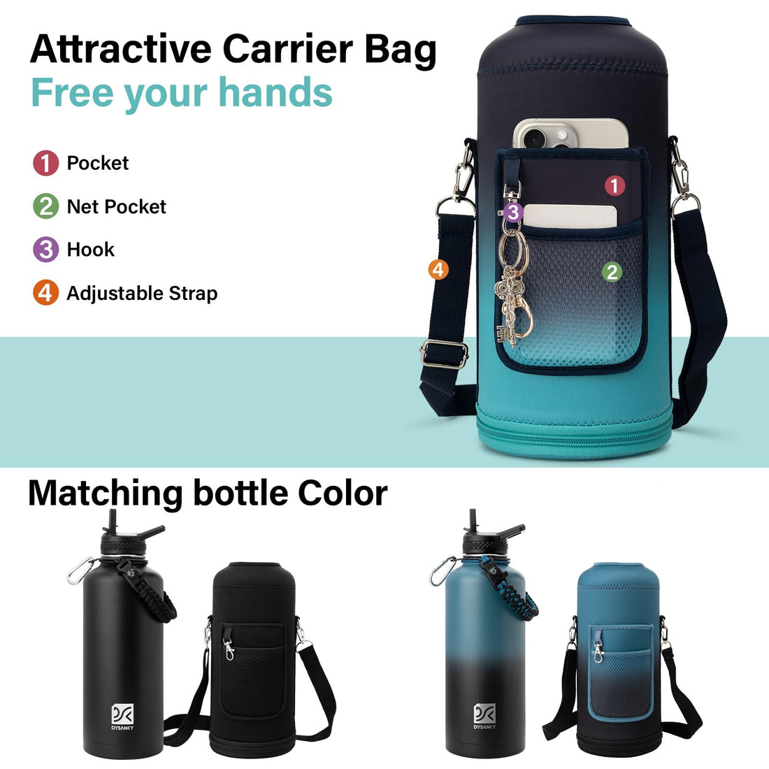 DYSANKY Insulated Vacuum Metal  Water Bottle