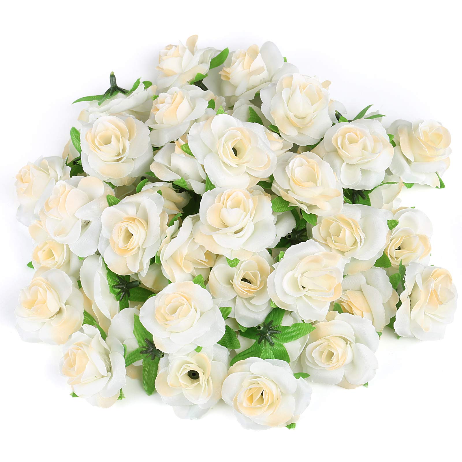 Kesoto 50pcs Red Roses Buds Artificial Flowers Bulk