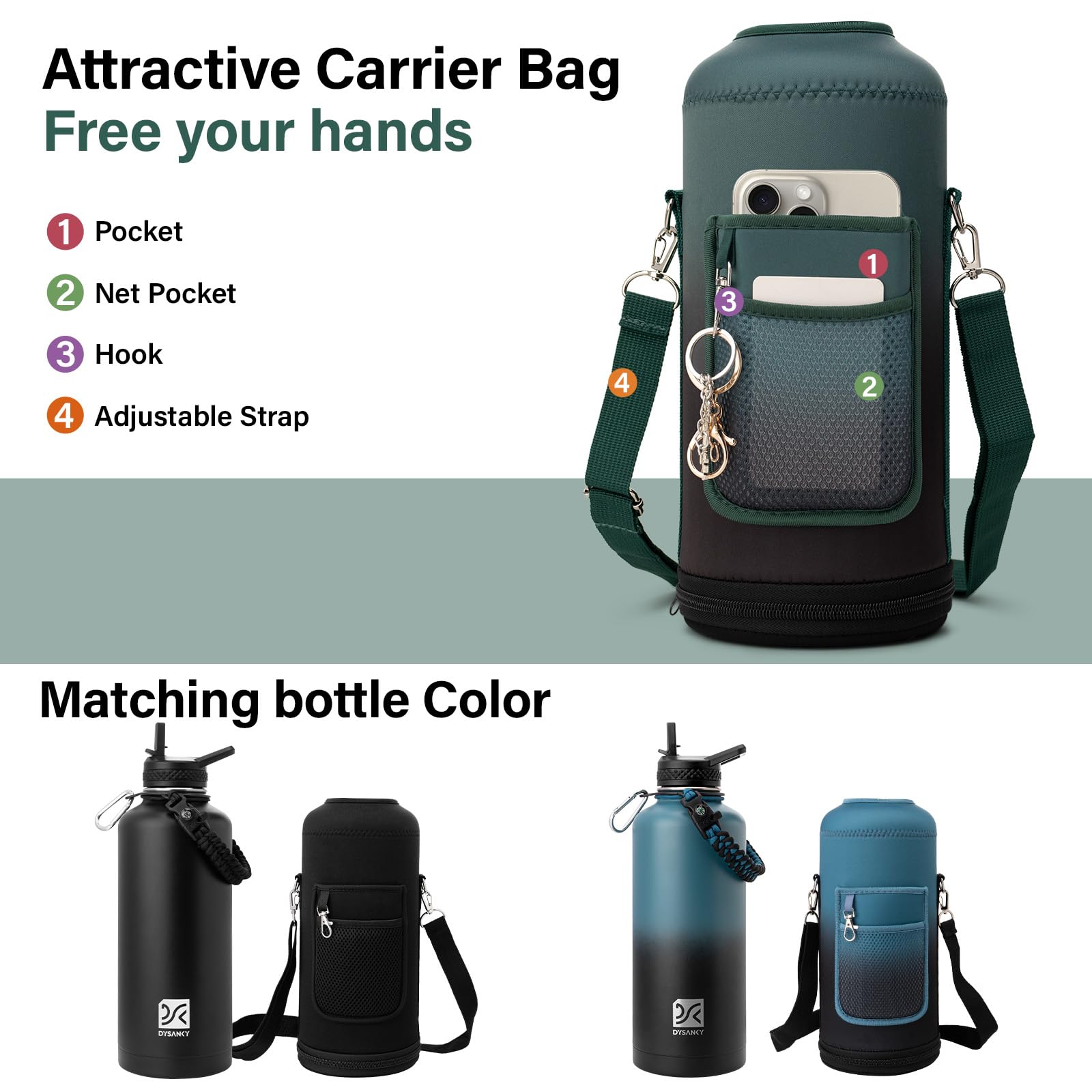 DYSANKY Insulated Vacuum Metal  Water Bottle