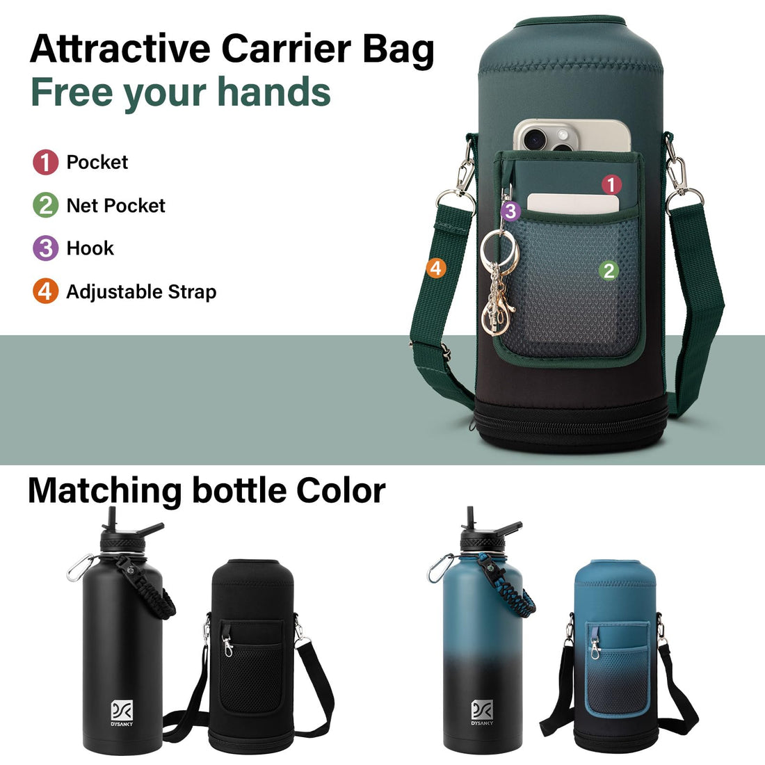 DYSANKY Insulated Vacuum Metal  Water Bottle