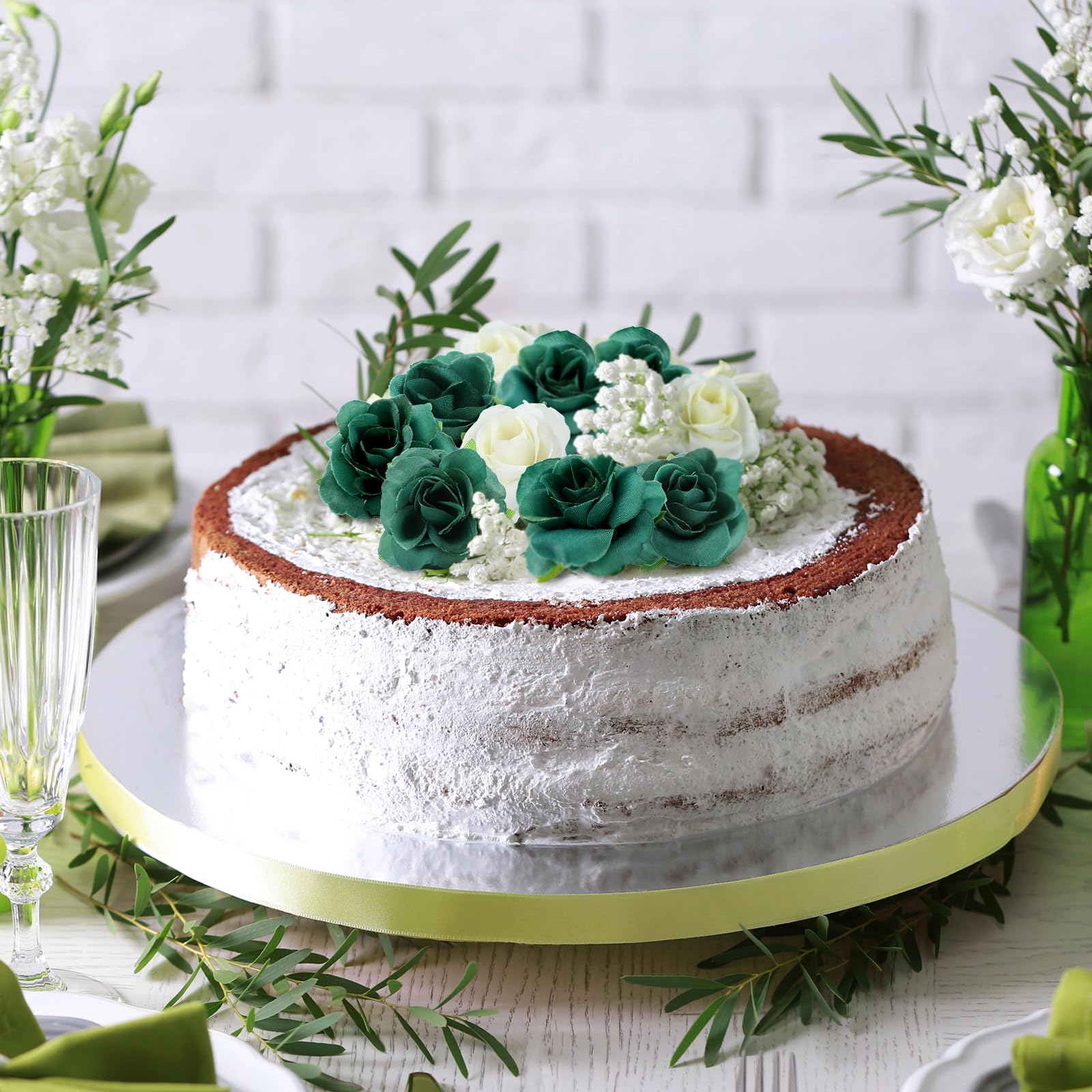 Kesoto 50pcs Red Roses Buds Artificial Flowers Bulk