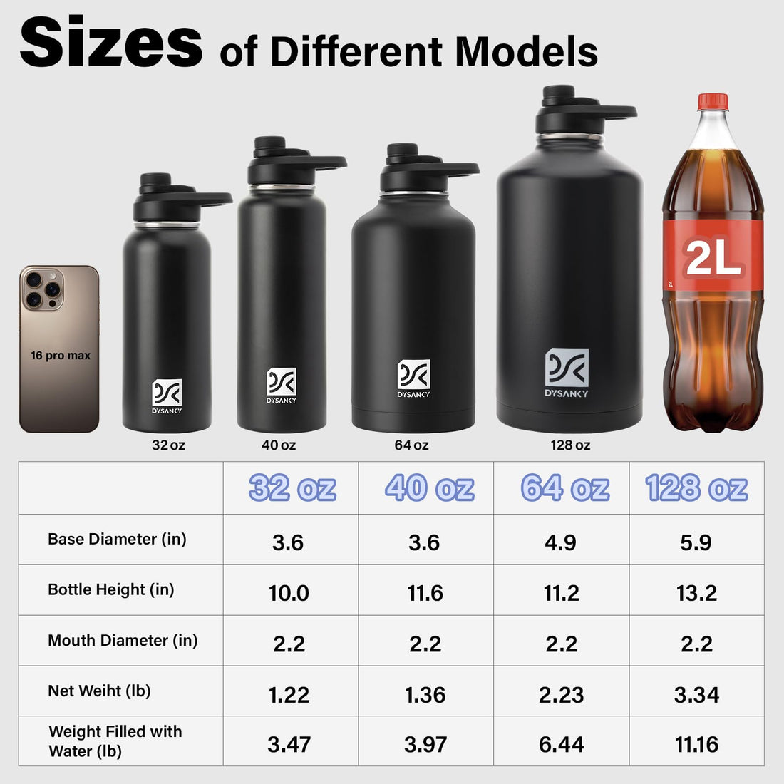 DYSANKY Insulated Vacuum Metal  Water Bottle