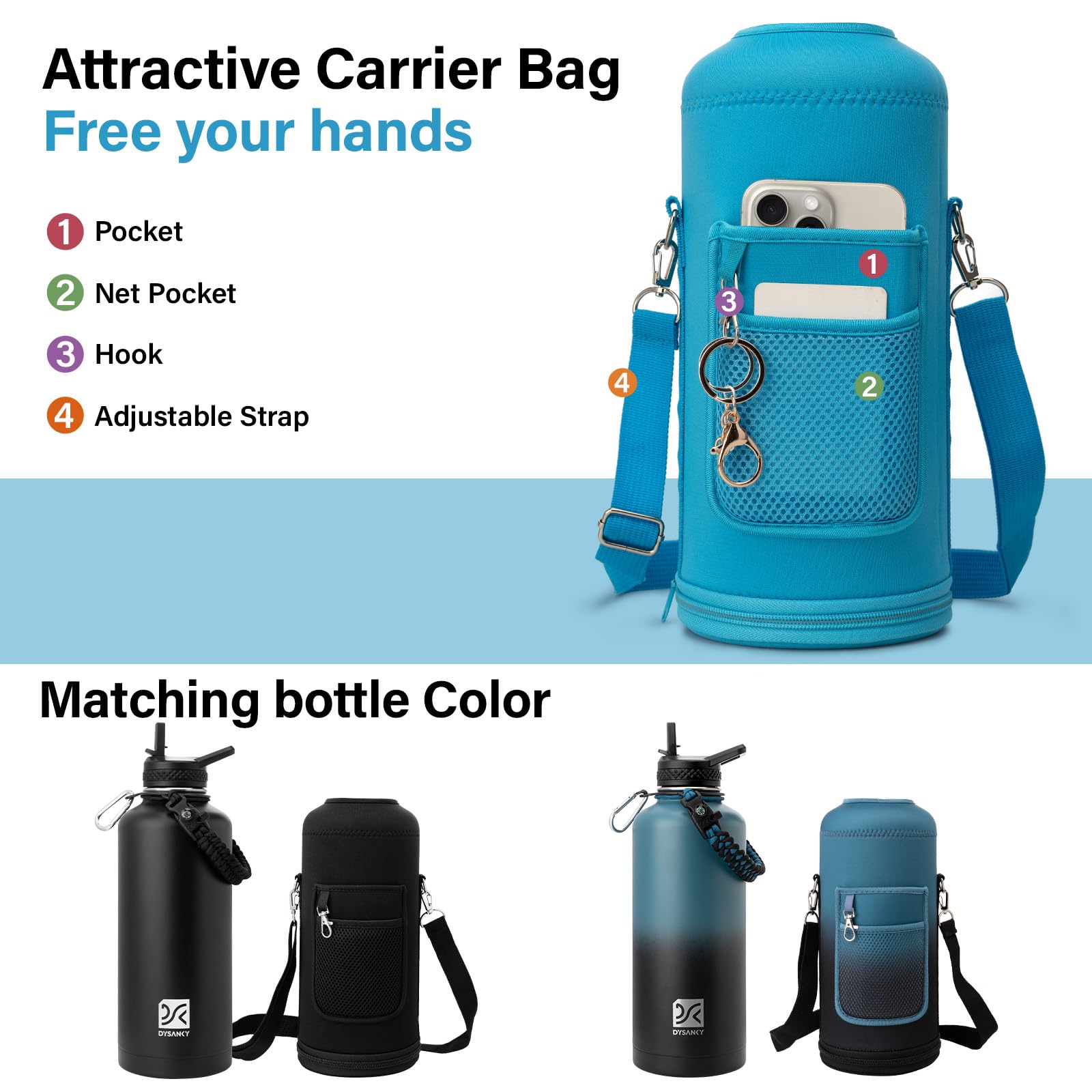 DYSANKY Insulated Vacuum Metal  Water Bottle