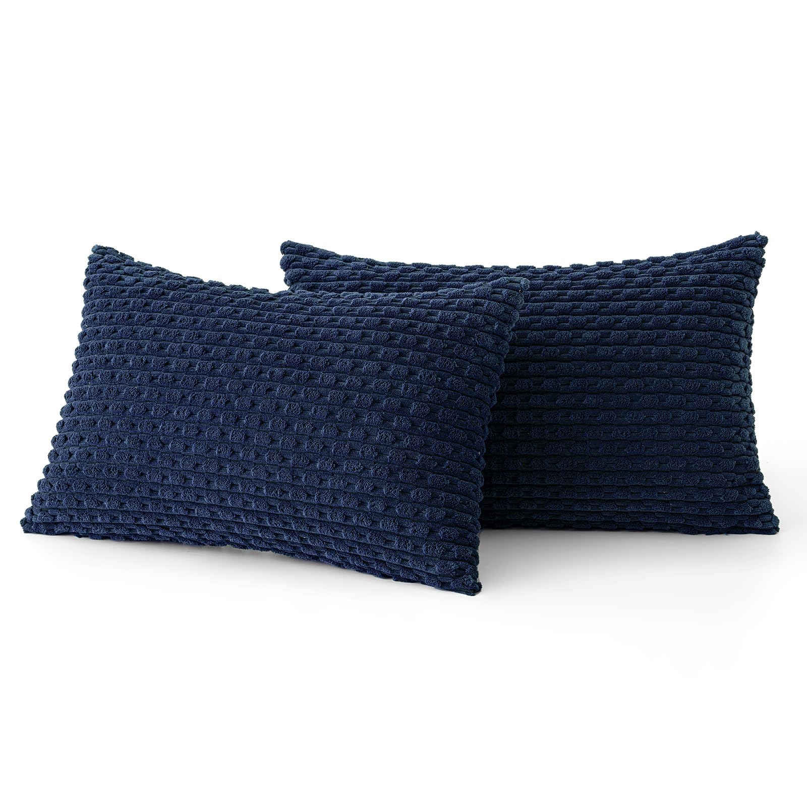 MIULEE Rust Throw Pillow Covers Soft Corduroy Decorative Set of 2