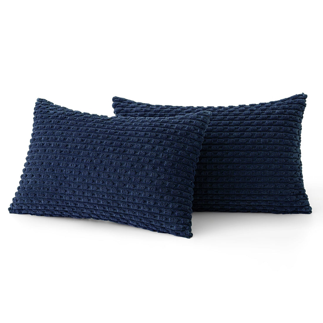 MIULEE Rust Throw Pillow Covers Soft Corduroy Decorative Set of 2