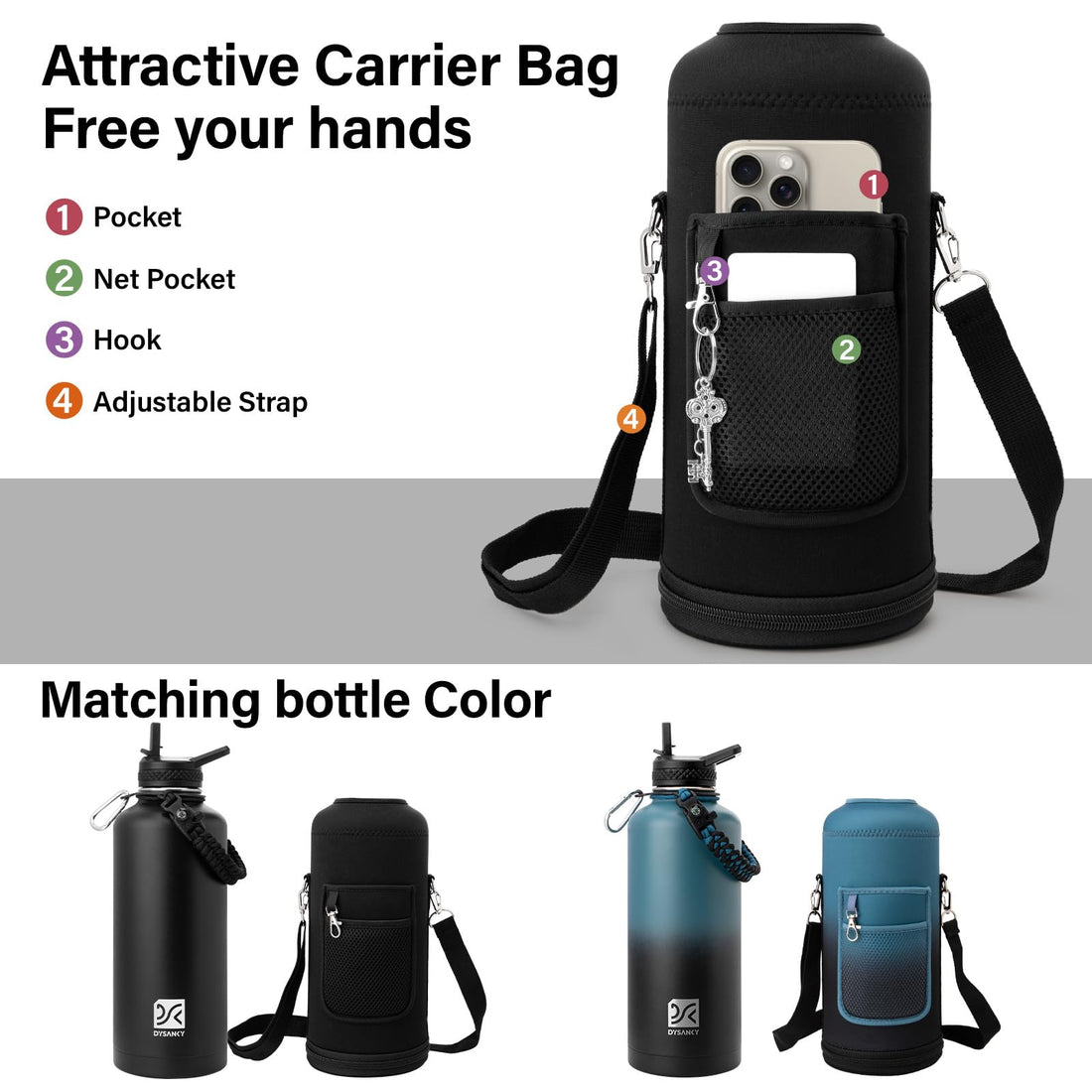 DYSANKY Insulated Vacuum Metal  Water Bottle