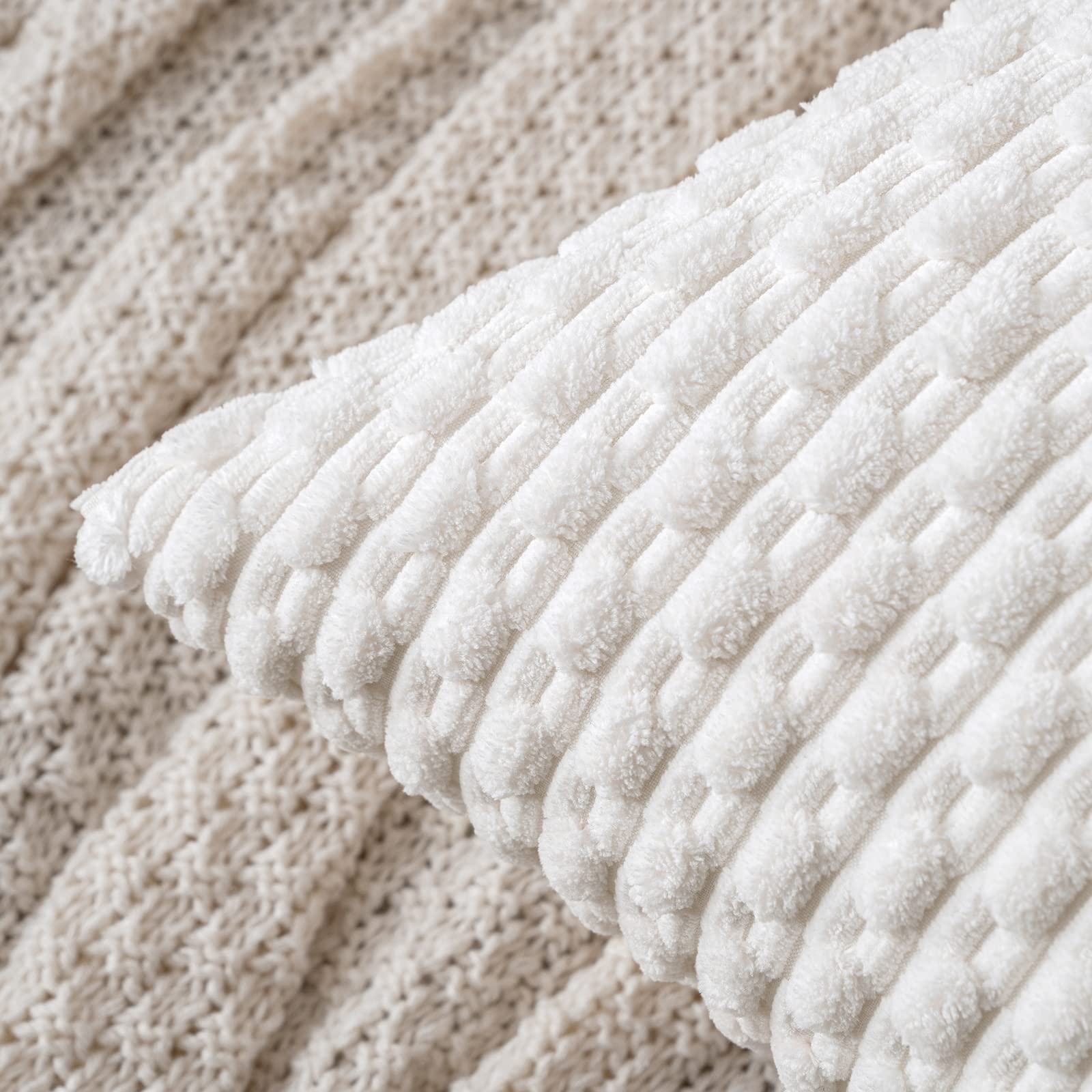 MIULEE Rust Throw Pillow Covers Soft Corduroy Decorative Set of 2