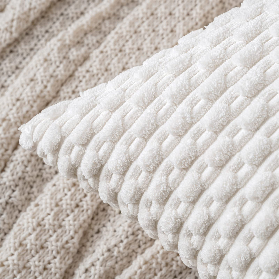 MIULEE Rust Throw Pillow Covers Soft Corduroy Decorative Set of 2