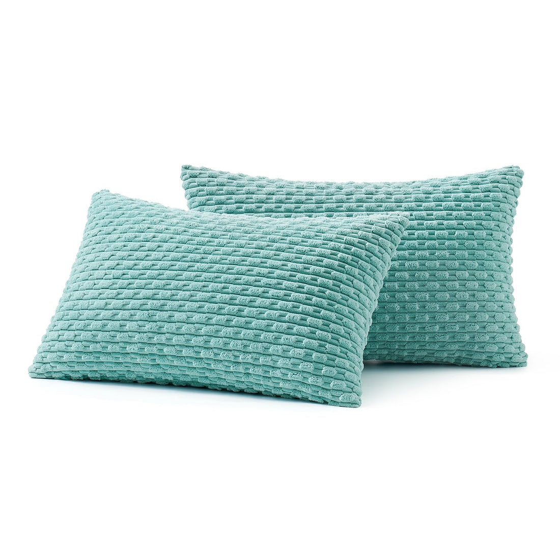 MIULEE Rust Throw Pillow Covers Soft Corduroy Decorative Set of 2