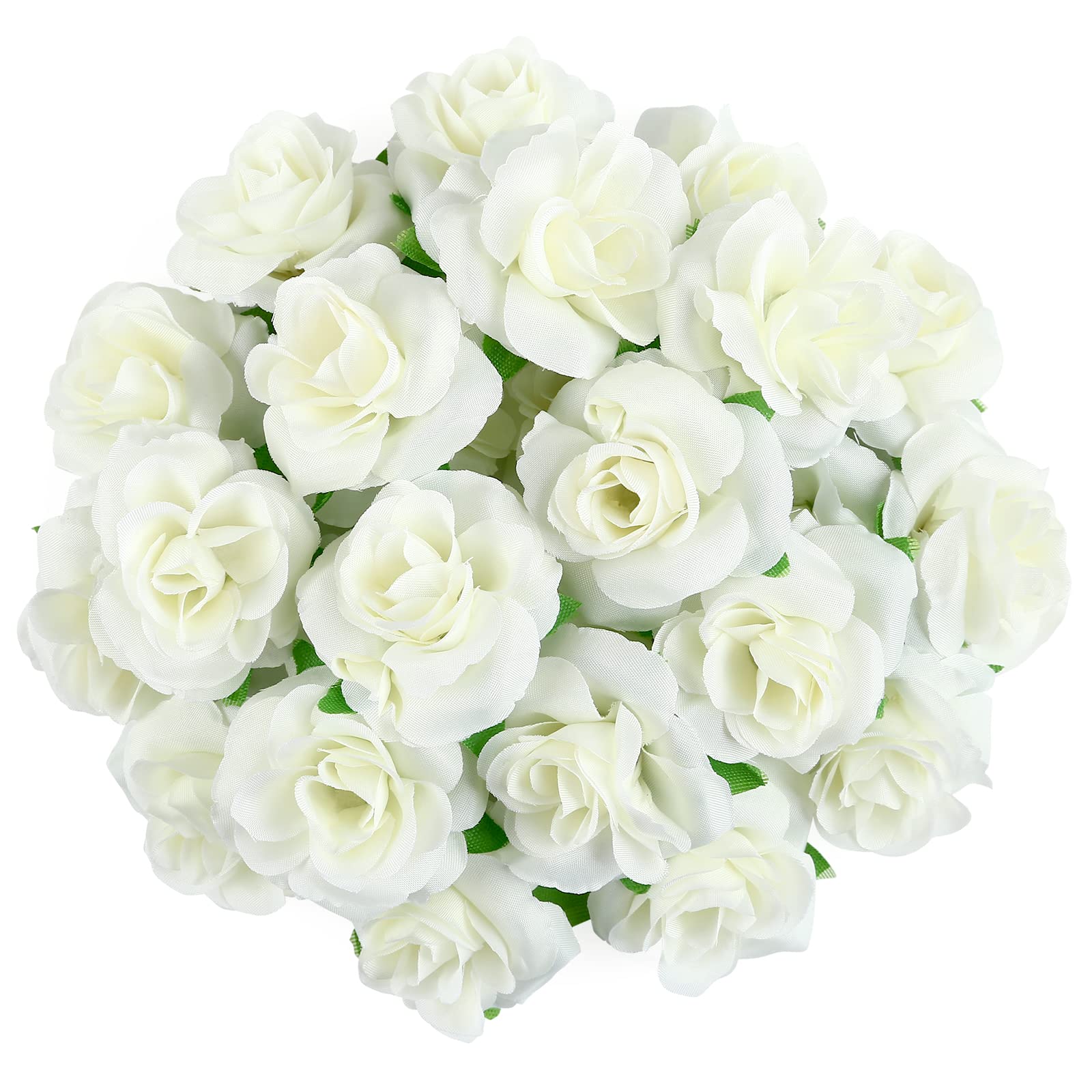 Kesoto 50pcs Red Roses Buds Artificial Flowers Bulk