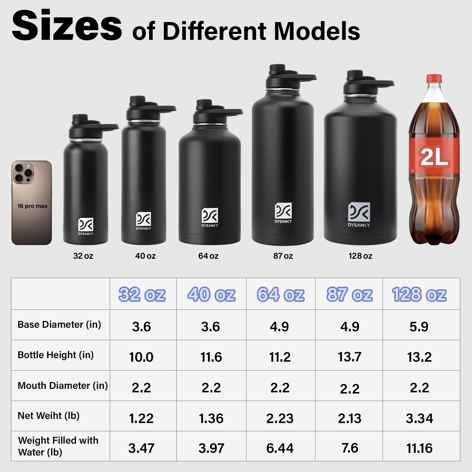 DYSANKY Insulated Vacuum Metal  Water Bottle