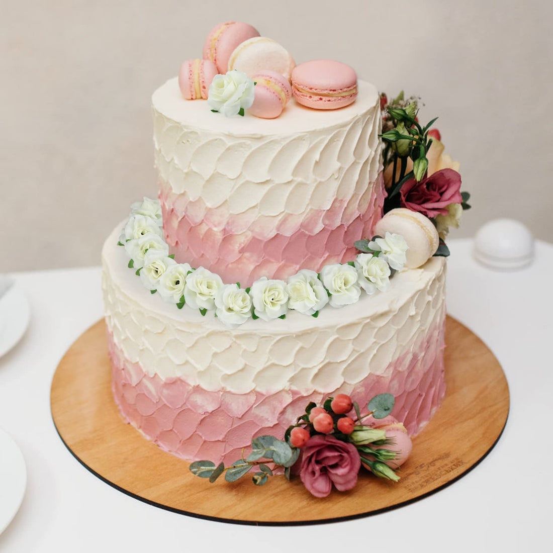 Kesoto 50pcs Red Roses Buds Artificial Flowers Bulk