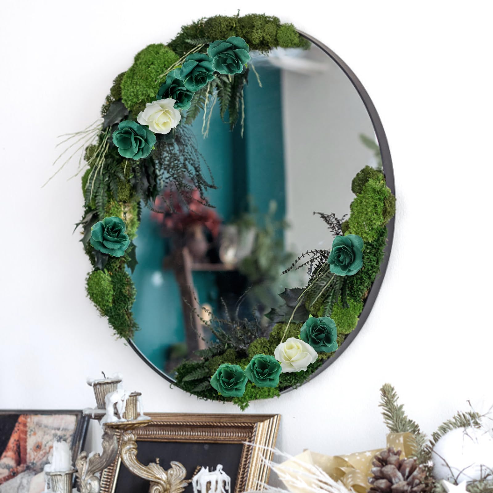 Kesoto 50pcs Red Roses Buds Artificial Flowers Bulk