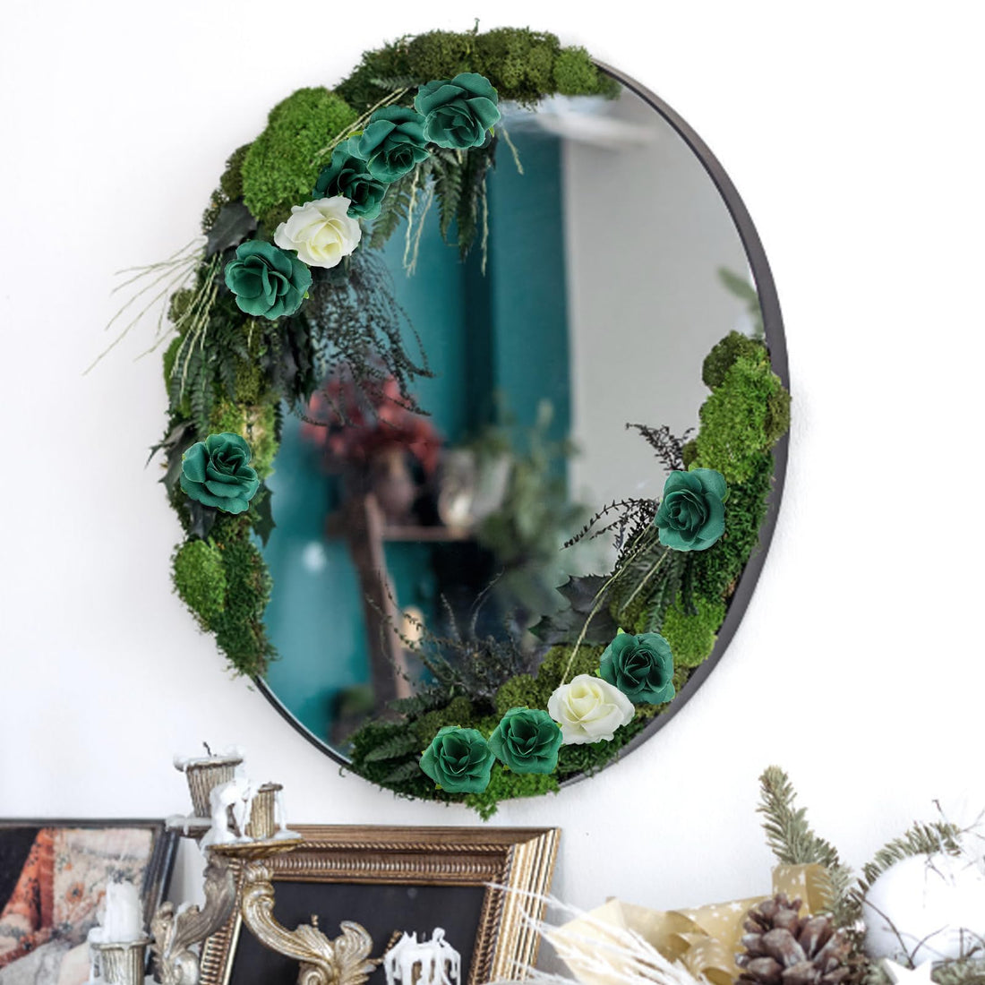 Kesoto 50pcs Red Roses Buds Artificial Flowers Bulk