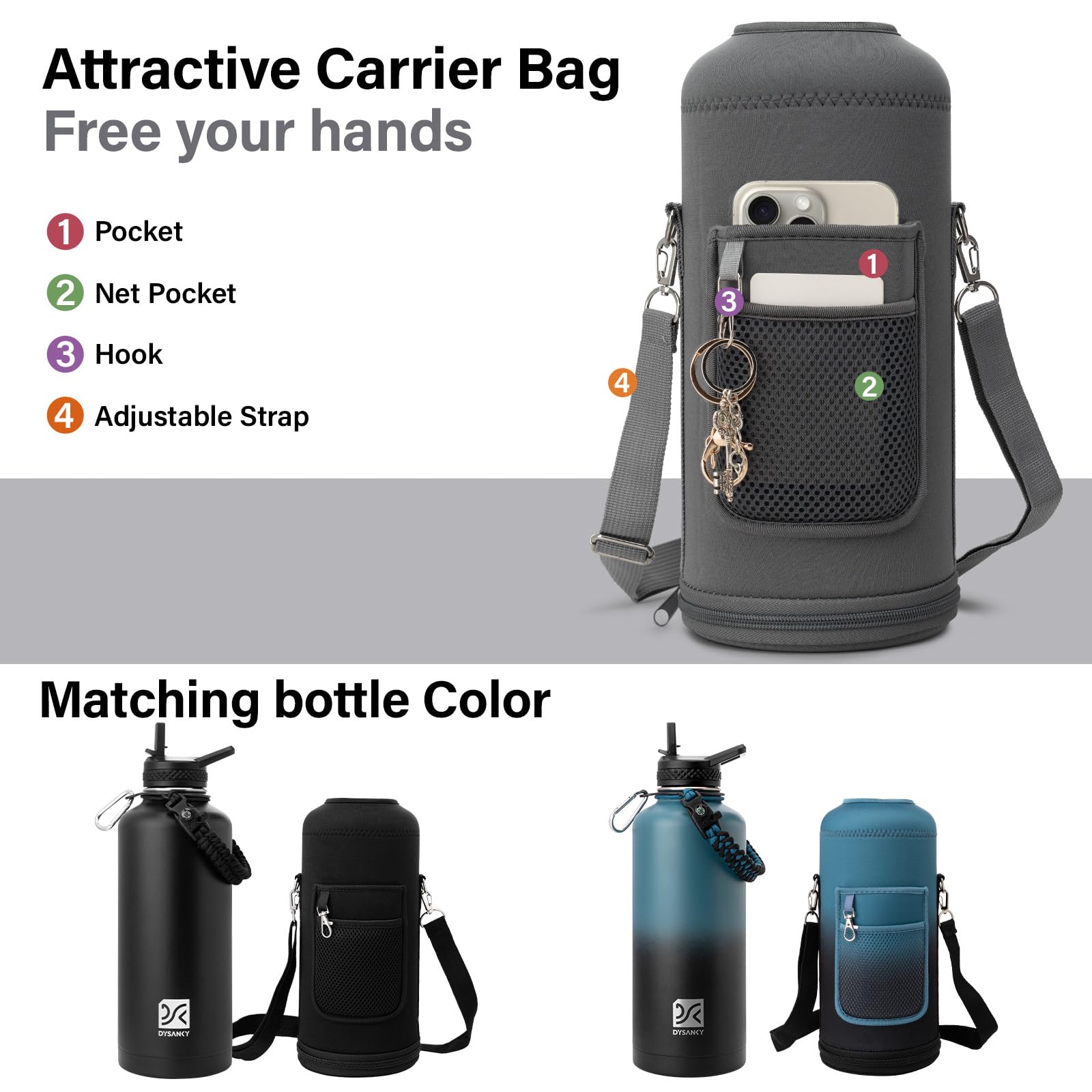 DYSANKY Insulated Vacuum Metal  Water Bottle