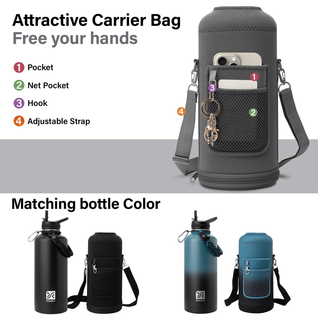 DYSANKY Insulated Vacuum Metal  Water Bottle