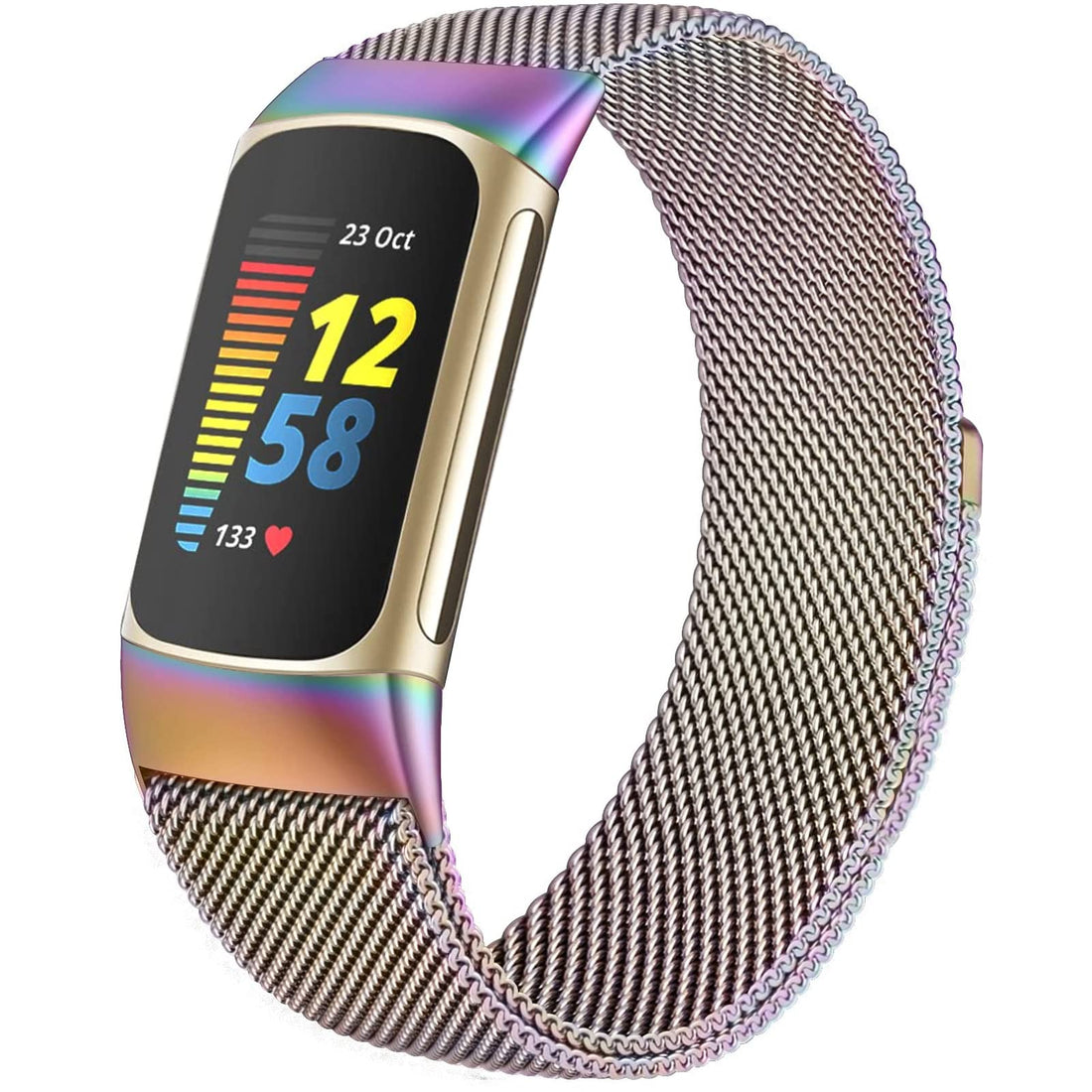 Surundo Fitbit  Metal Mesh Milanese Loop Adjustable Strap