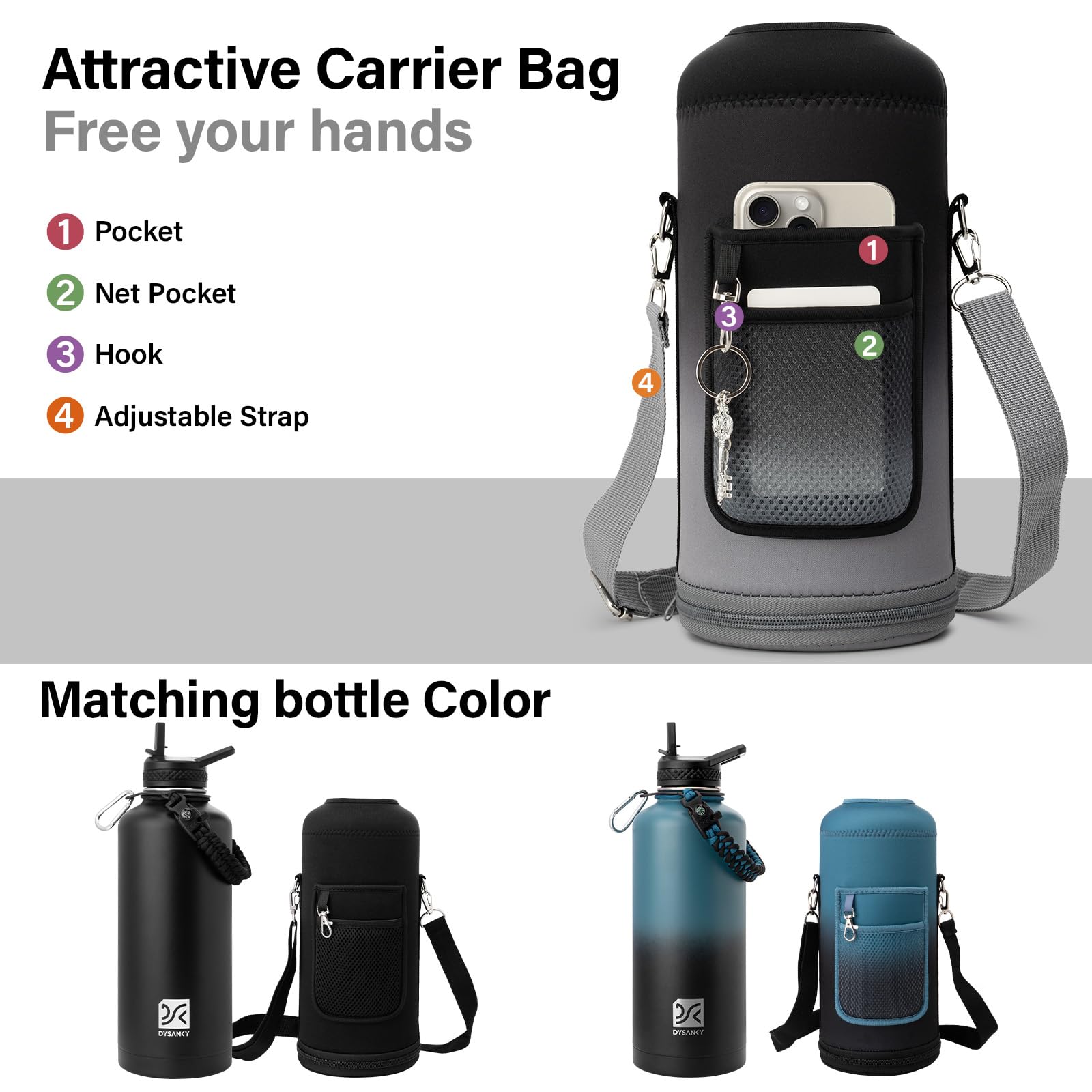 DYSANKY Insulated Vacuum Metal  Water Bottle