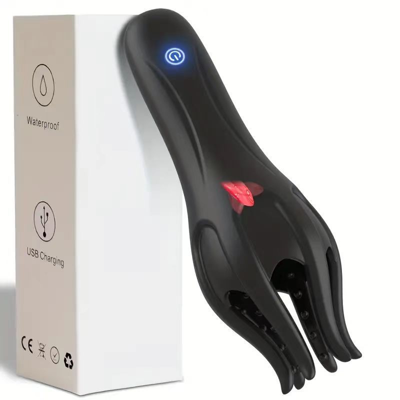 Electric Shock Tongue Licking Airplane Bottle Men's Automatic Penis Trainer Turtle Head Exerciser Masturbation Product