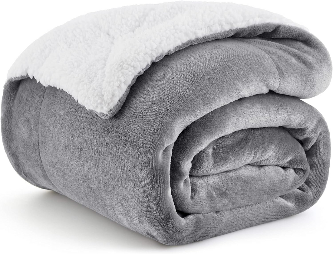Bedsure Sherpa Fleece Throw Blanket for Couch