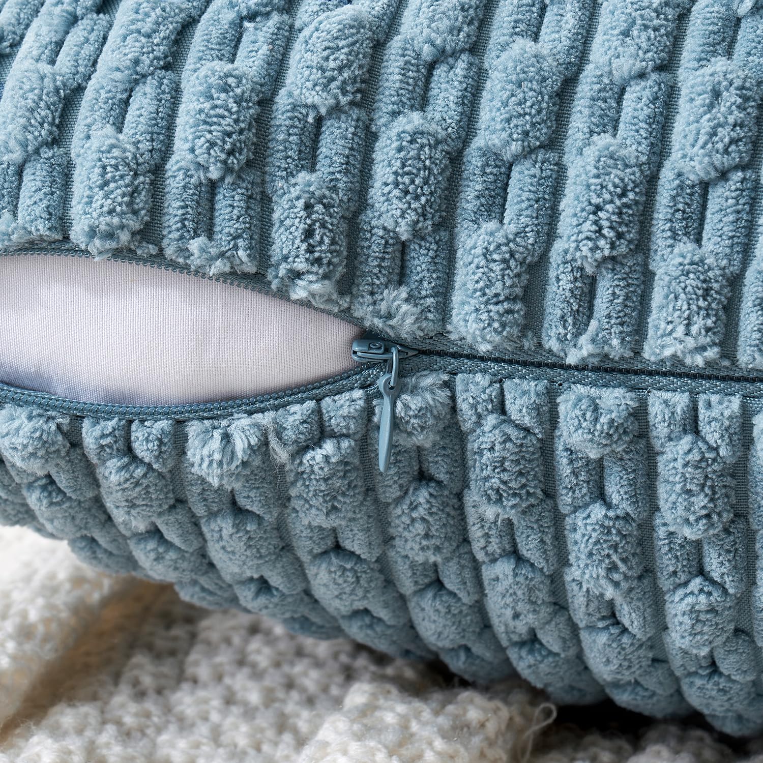 MIULEE Rust Throw Pillow Covers Soft Corduroy Decorative Set of 2