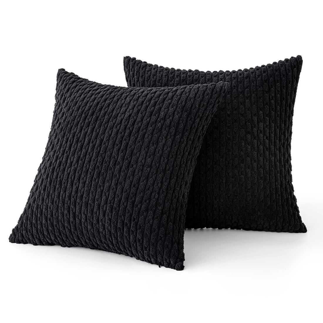 MIULEE Rust Throw Pillow Covers Soft Corduroy Decorative Set of 2