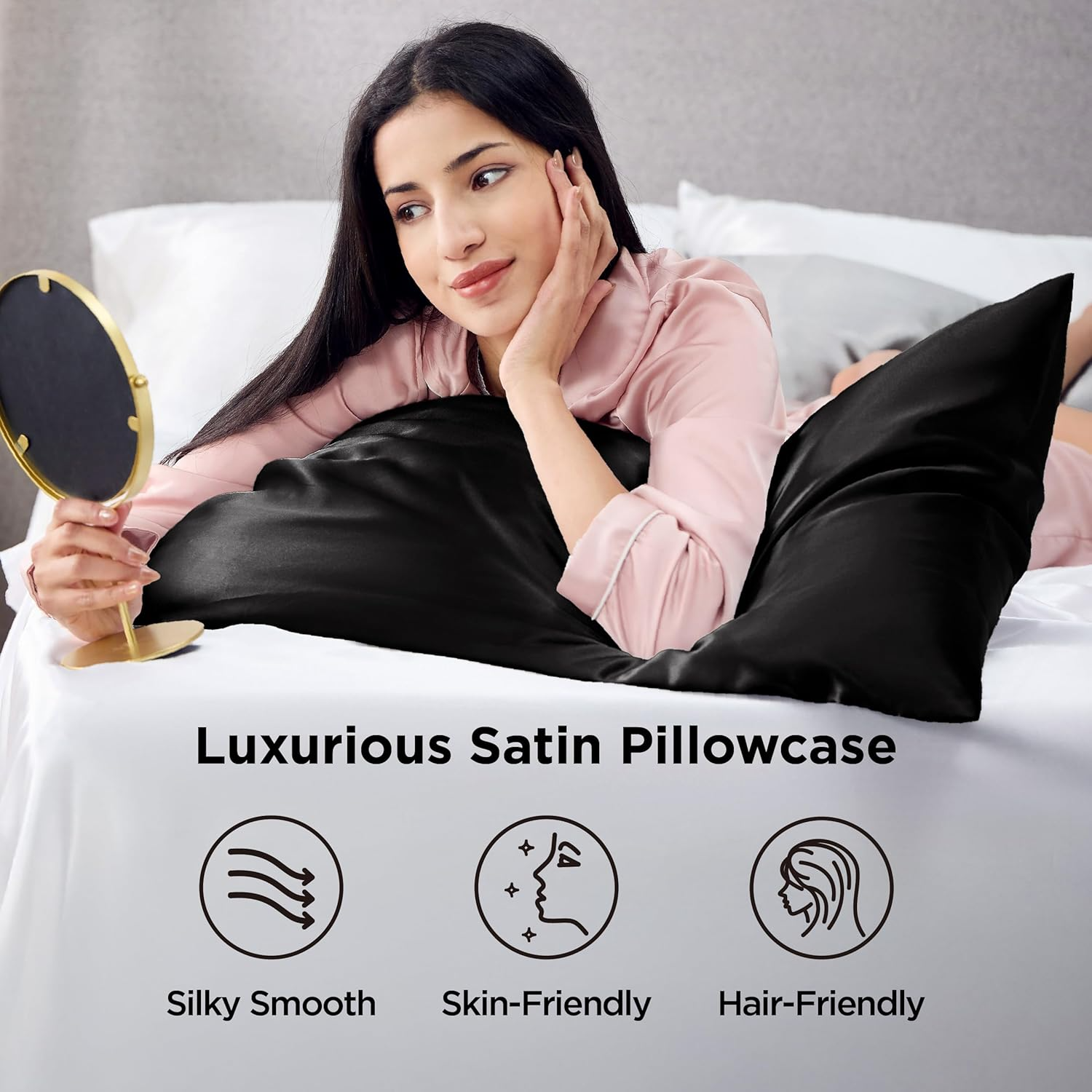 Bedsure Satin Pillowcase 2 Pack for Hair and Skin