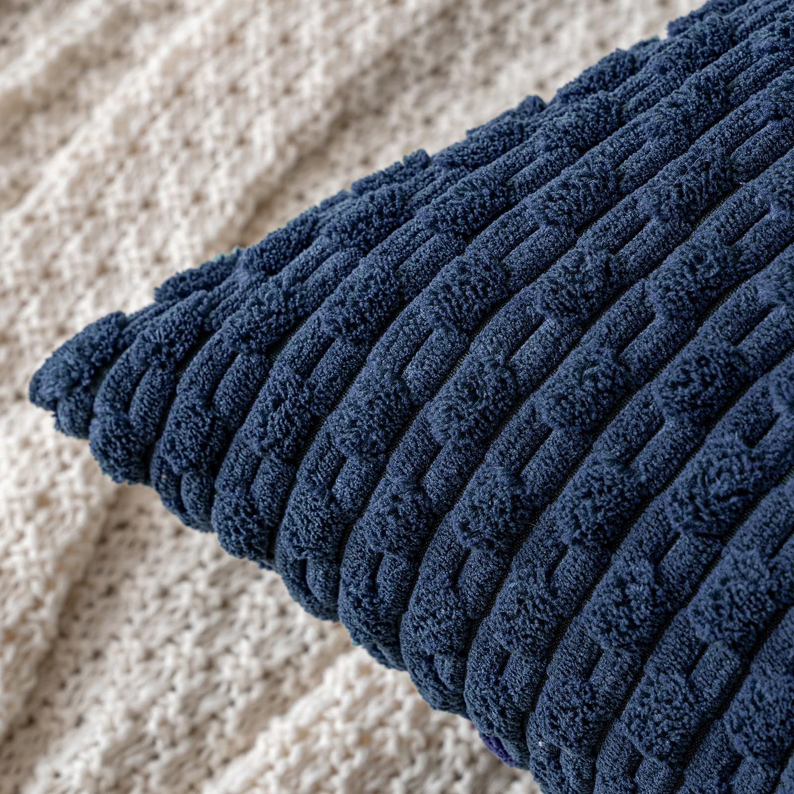 MIULEE Rust Throw Pillow Covers Soft Corduroy Decorative Set of 2