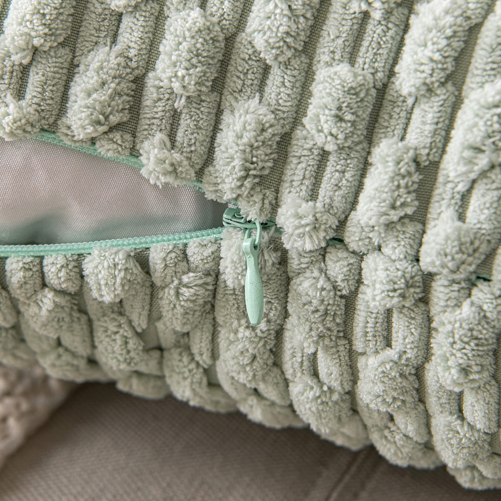 MIULEE Rust Throw Pillow Covers Soft Corduroy Decorative Set of 2