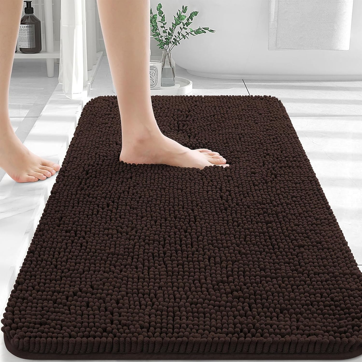 Extra Soft Absorbent Chenille Bath Rugs 30x20,
