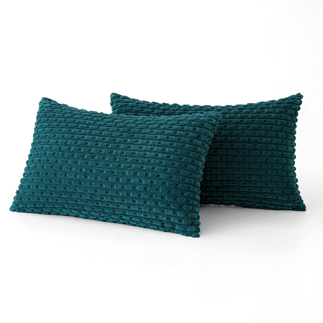 MIULEE Rust Throw Pillow Covers Soft Corduroy Decorative Set of 2