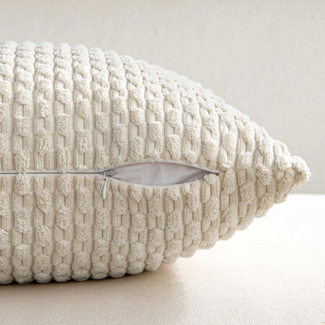 MIULEE Rust Throw Pillow Covers Soft Corduroy Decorative Set of 2