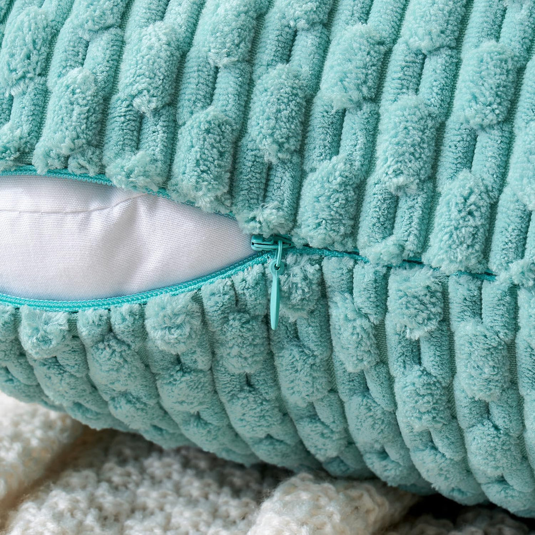 MIULEE Rust Throw Pillow Covers Soft Corduroy Decorative Set of 2