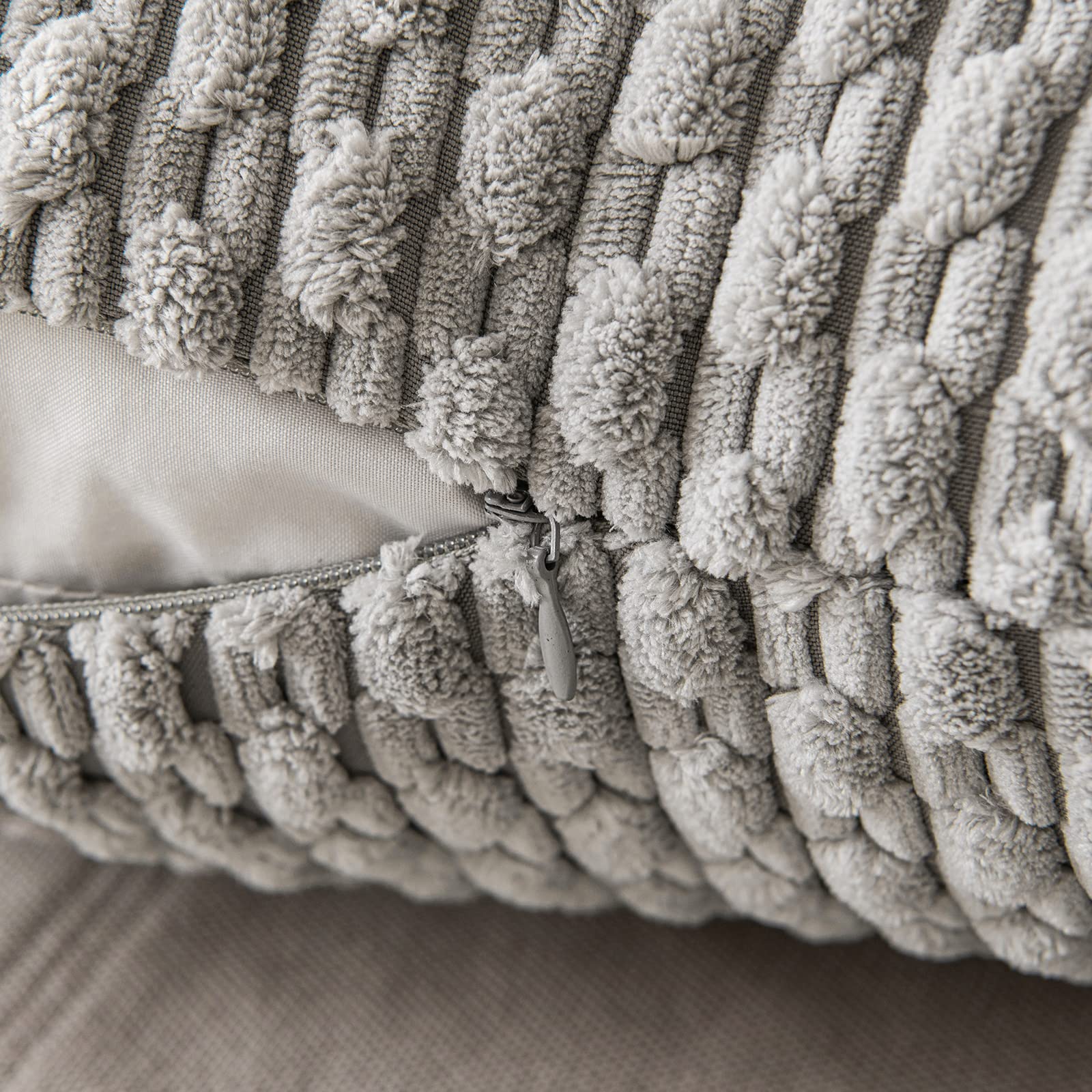 MIULEE Rust Throw Pillow Covers Soft Corduroy Decorative Set of 2