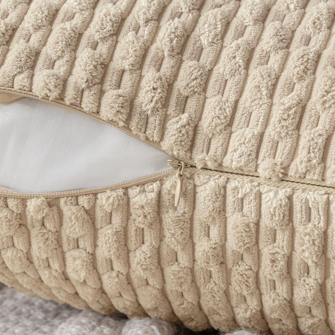 MIULEE Rust Throw Pillow Covers Soft Corduroy Decorative Set of 2