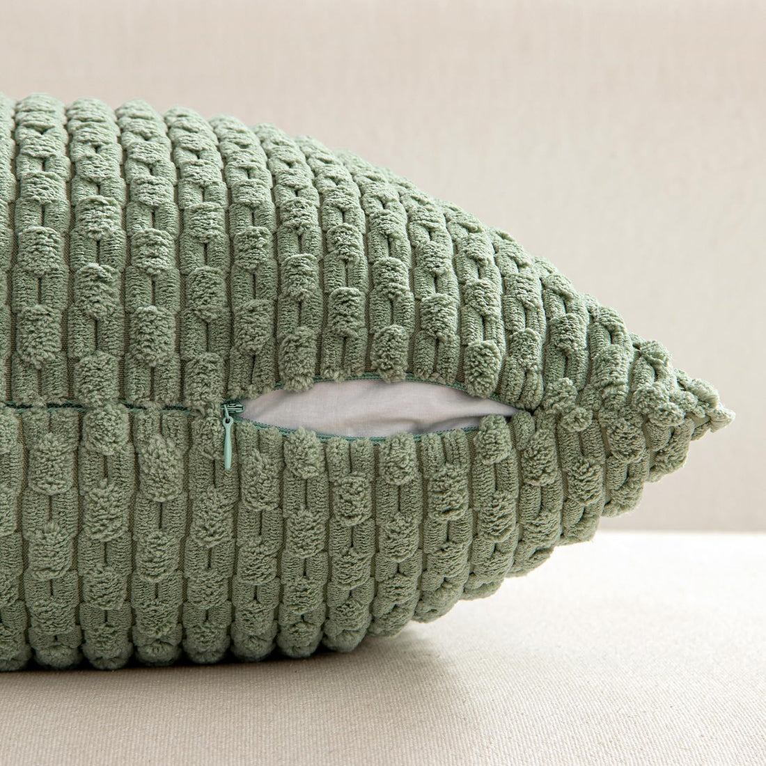 MIULEE Rust Throw Pillow Covers Soft Corduroy Decorative Set of 2