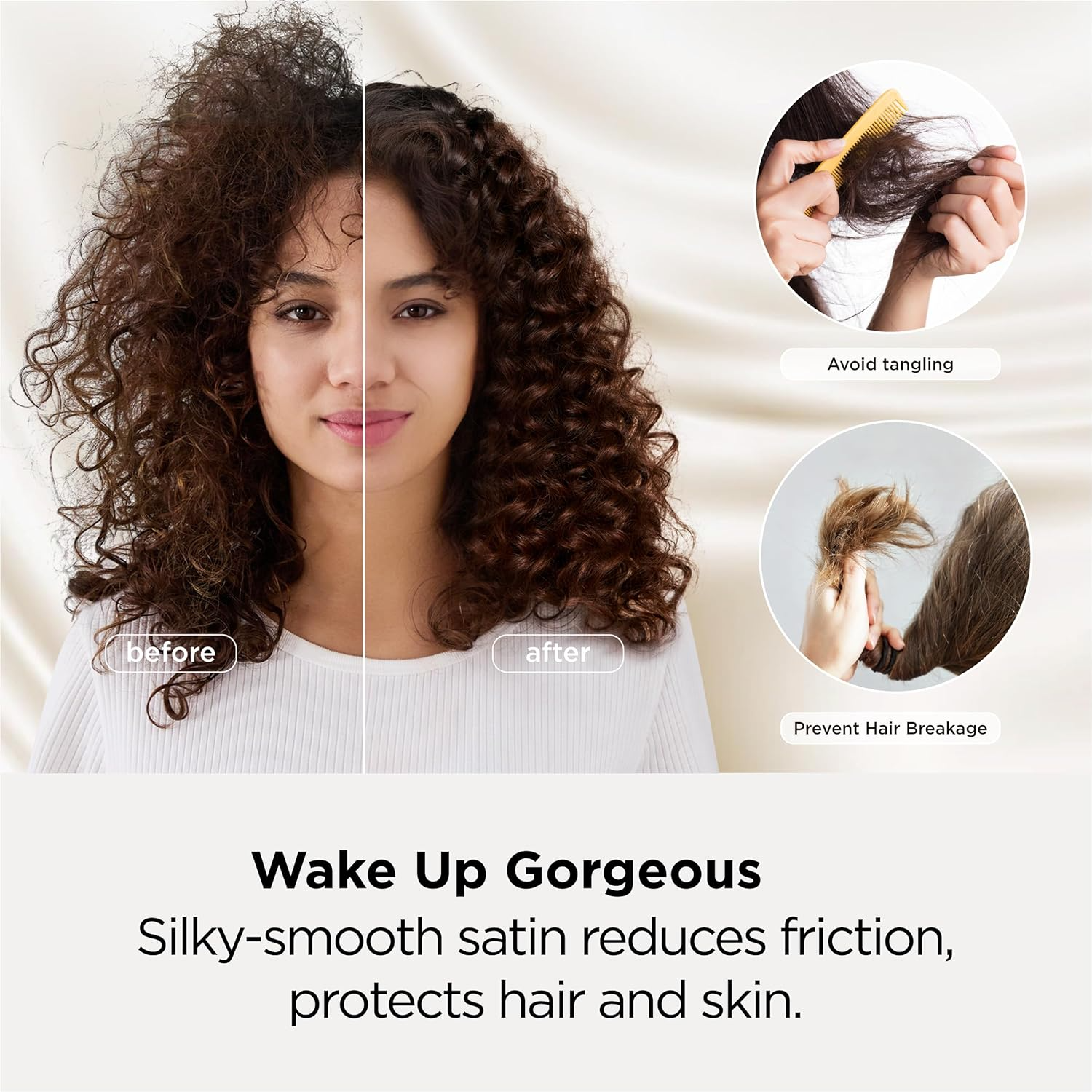 Bedsure Satin Pillowcase 2 Pack for Hair and Skin