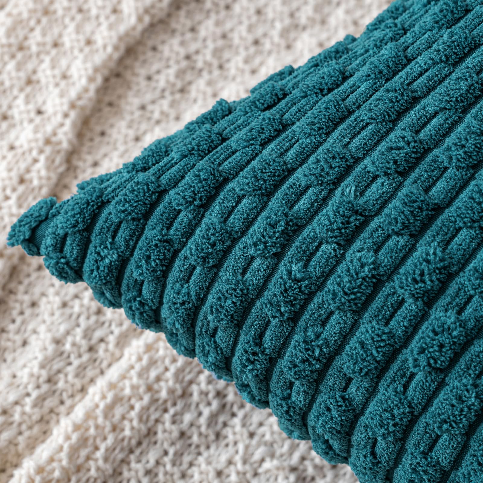 MIULEE Rust Throw Pillow Covers Soft Corduroy Decorative Set of 2