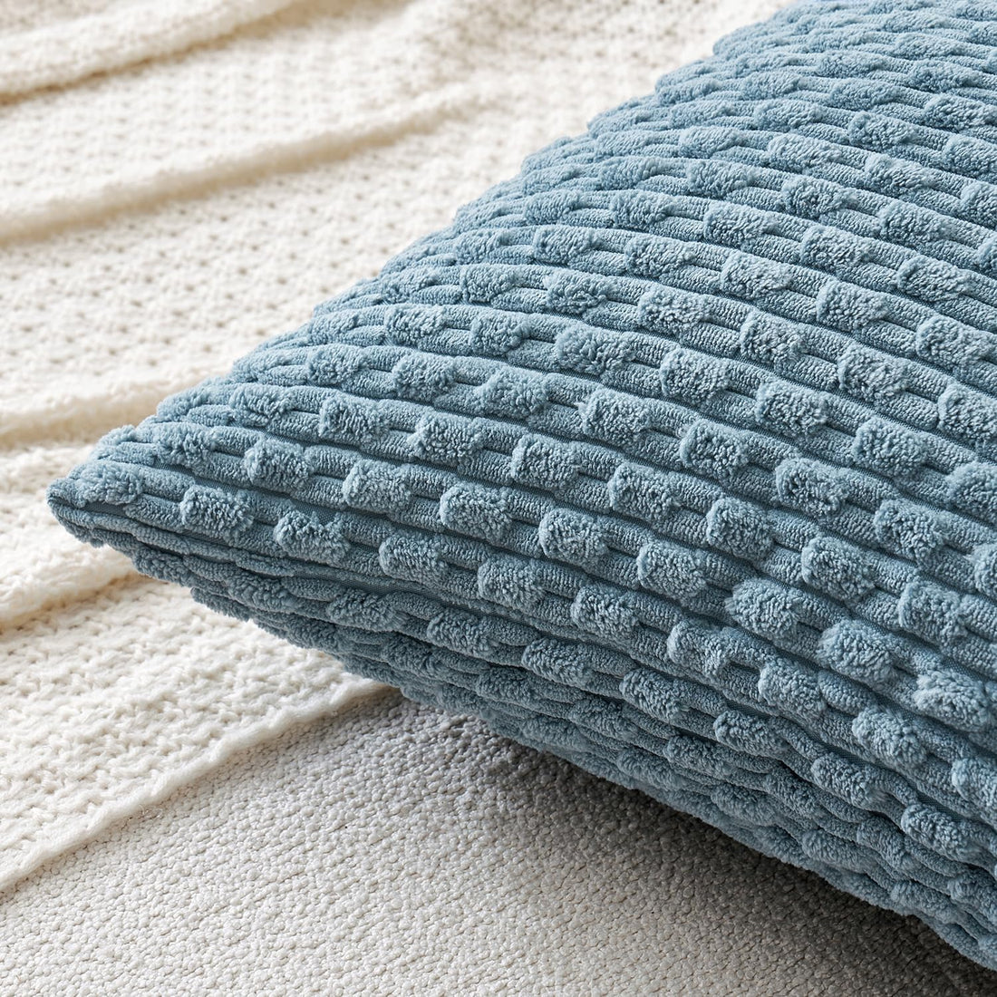 MIULEE Rust Throw Pillow Covers Soft Corduroy Decorative Set of 2