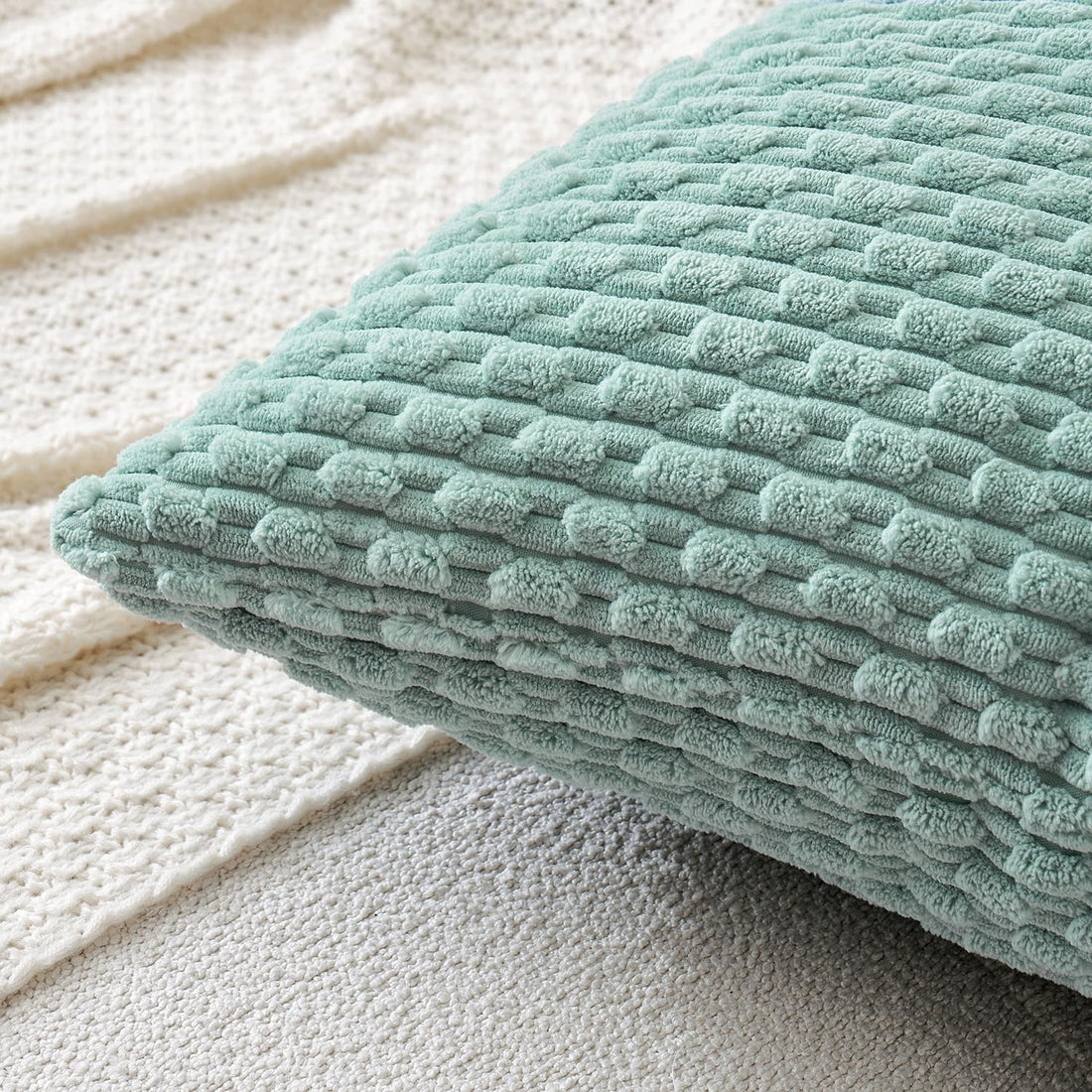 MIULEE Rust Throw Pillow Covers Soft Corduroy Decorative Set of 2