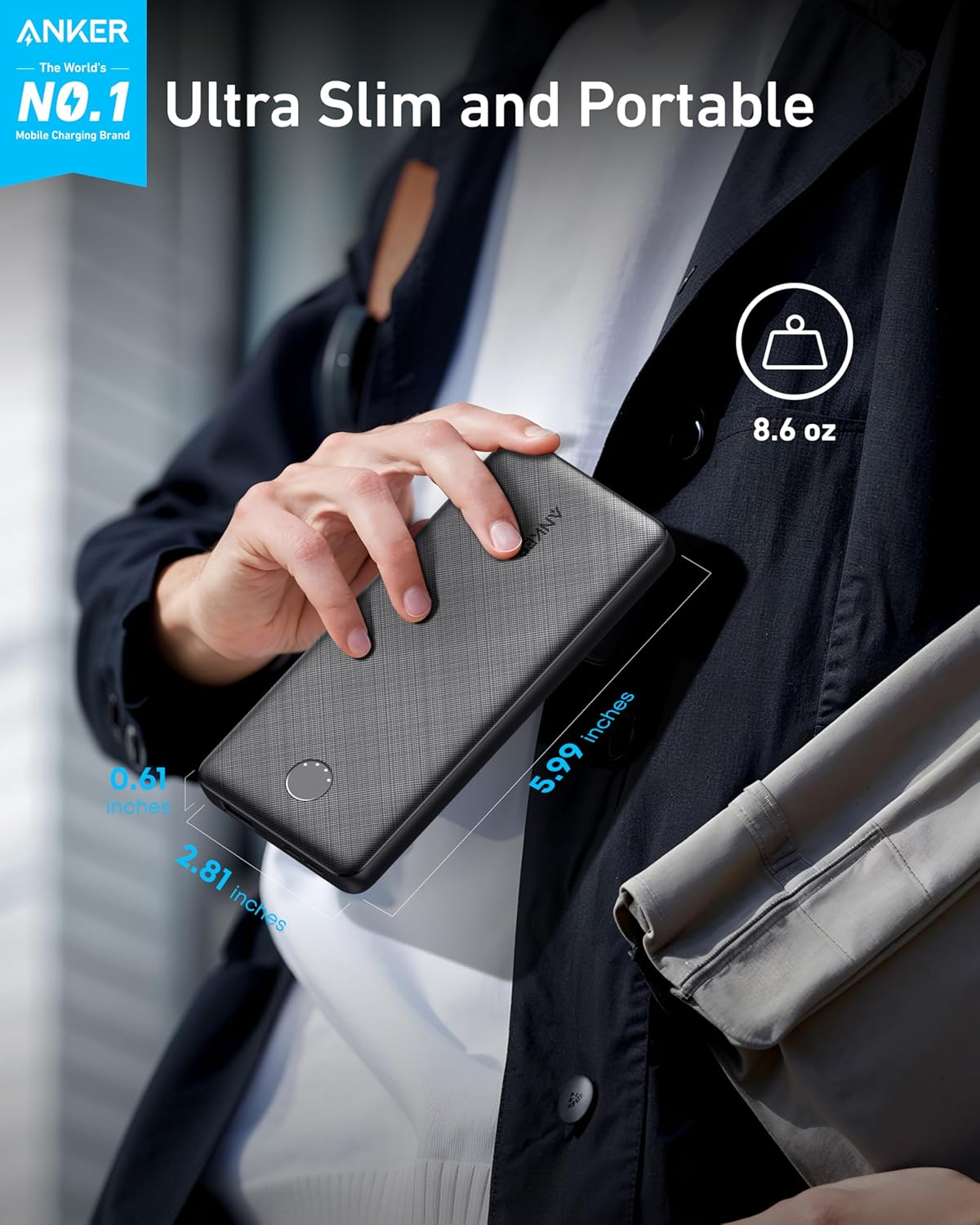 Anker Power Bank 10,000mAh with PowerIQ Charging Technology