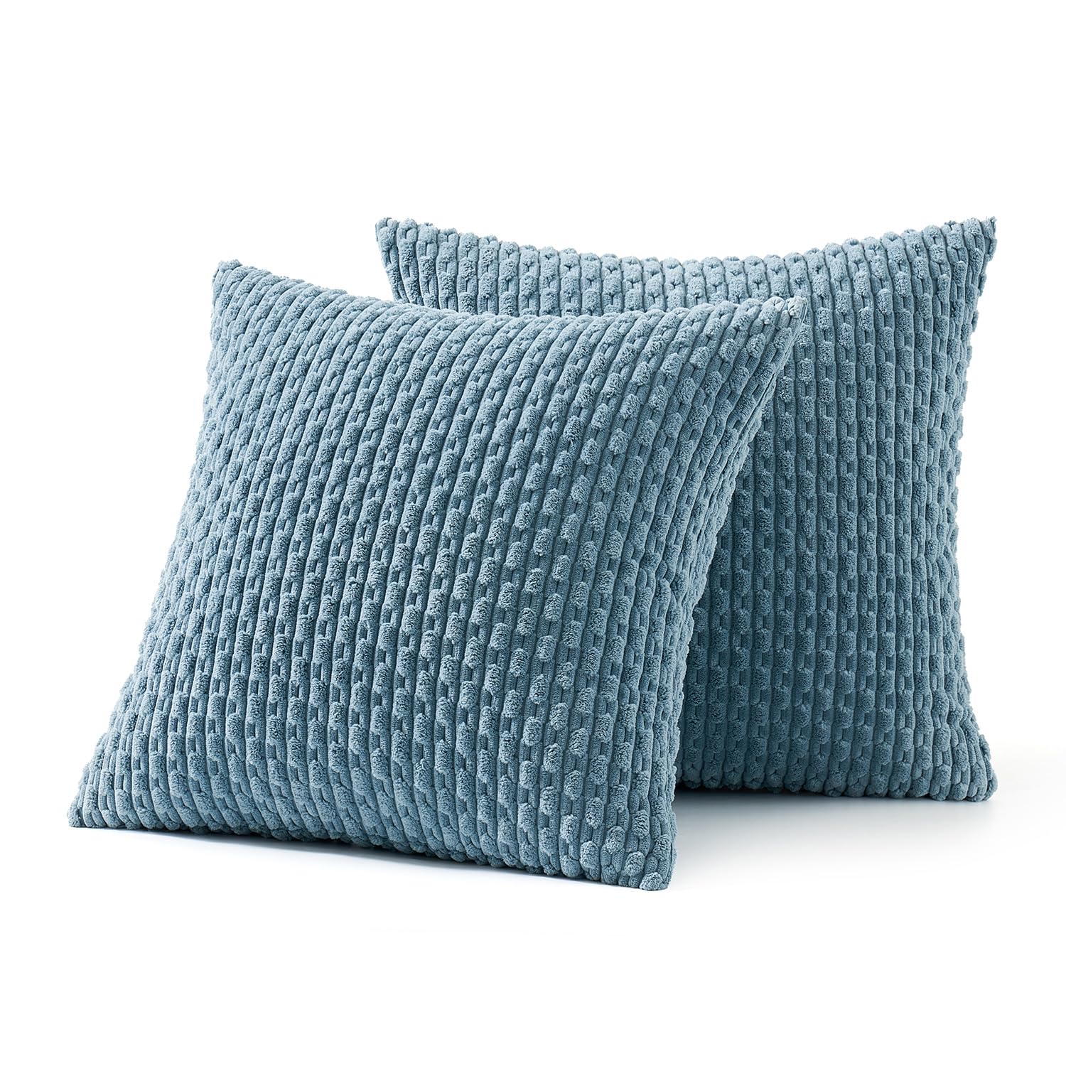 MIULEE Rust Throw Pillow Covers Soft Corduroy Decorative Set of 2