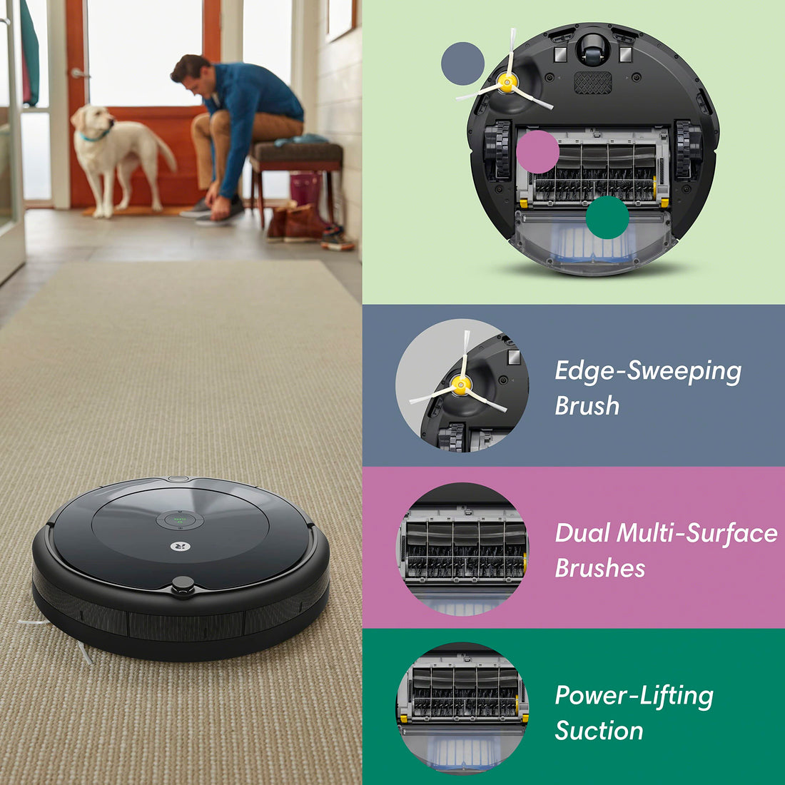 iRobot Roomba 104 Vac Robot Vacuum - Intense Power-Lifting Suction